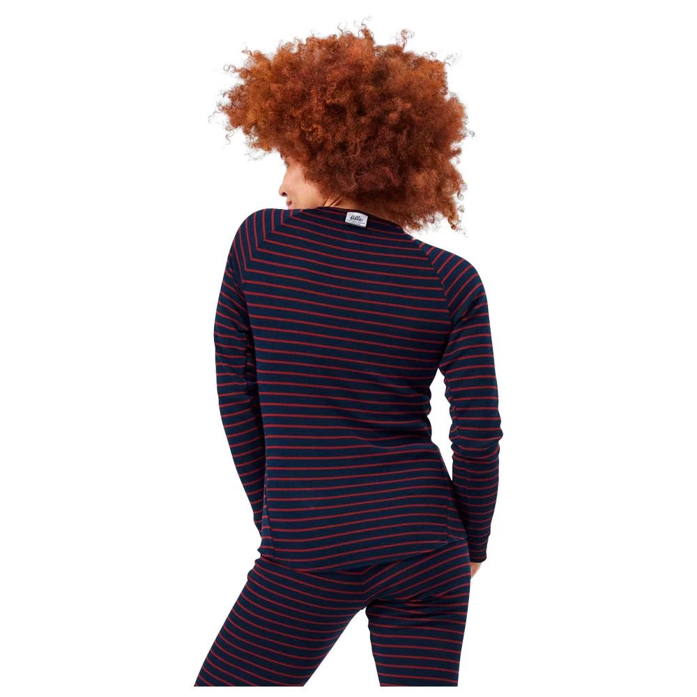 Sous-vêtement Technique Odlo Active Warm Originals Eco Stripes BL Top Crew Neck LS Dark Sapphire Sundried Tomato 4 Sous-vêtement Technique Odlo Active Warm Originals Eco Stripes BL Top Crew Neck LS Dark Sapphire Sundried Tomato – Image 4