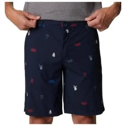 Short Columbia M's Washed Out Printed Short Collegiate Navy Camp