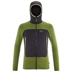Polaire Millet Fusion Grid Hoodie Fern Noir