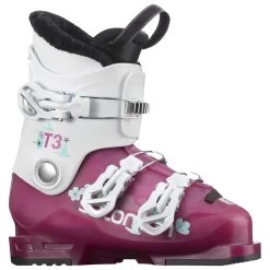 Chaussures De Ski Salomon T3 Rt Girly Rose Violet Transluc White
