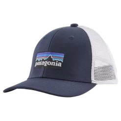 Casquettes Patagonia Kid's Trucker Hat P-6 Logo Navy Blue