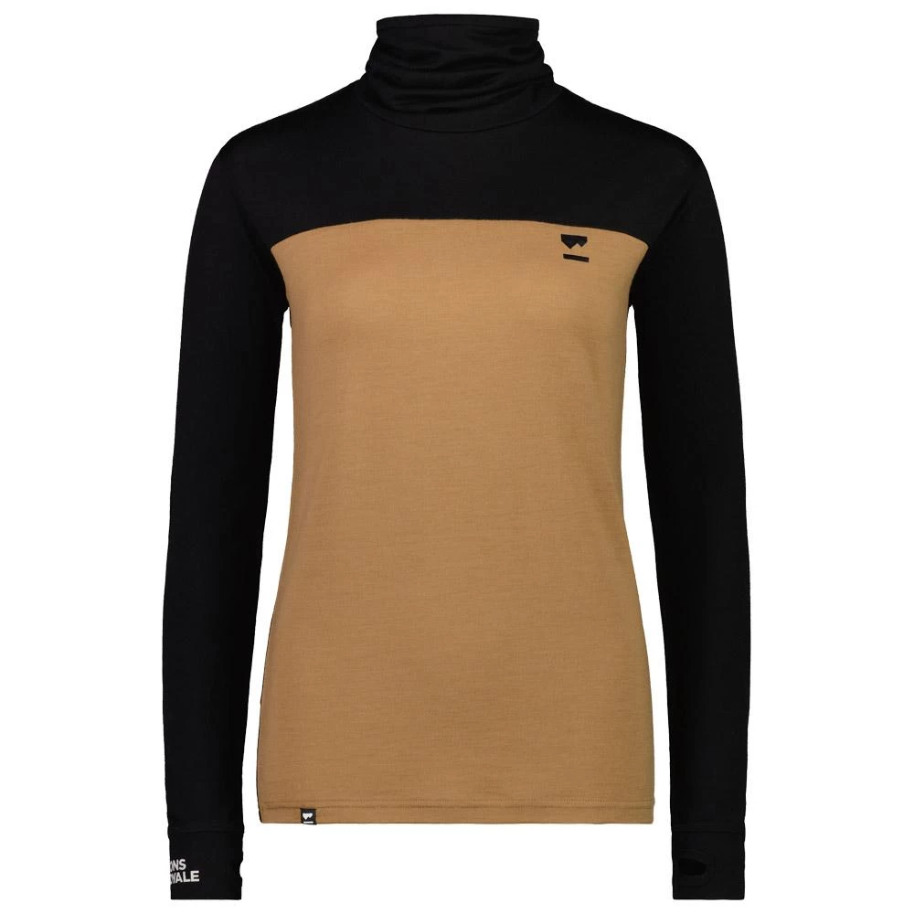 Sous-vêtement Technique Mons Royale Europe W's Yotei High Neck Black Tofee 1 Sous-vêtement Technique Mons Royale Europe W's Yotei High Neck Black Tofee