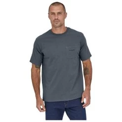 Tee-shirt Patagonia Line Logo Ridge Pocket Responsibili-Tee Plume Grey