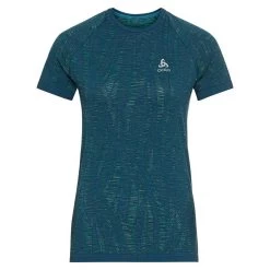 Sous-vêtement Technique Odlo Blackcomb Light Eco BI Top Crew Neck S/S Blue Wing Teal/Space Dye