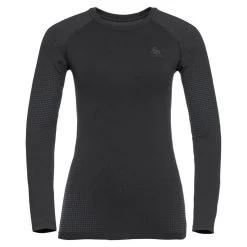 Sous-vêtement Technique Odlo Performance Warm Eco Top Crew Neck Ls Wmn Black Graphite Grey